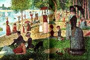 Georges Seurat en eftermiddag pa la grande jatte oil